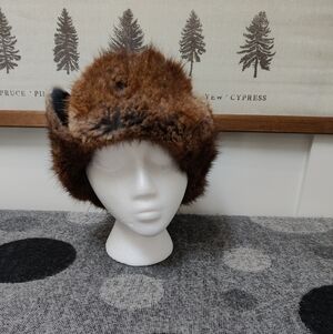 Vintage 1980 RCMP Muskrat Fur Winter Hat - Authentic Canadian Police Uniform - 7
